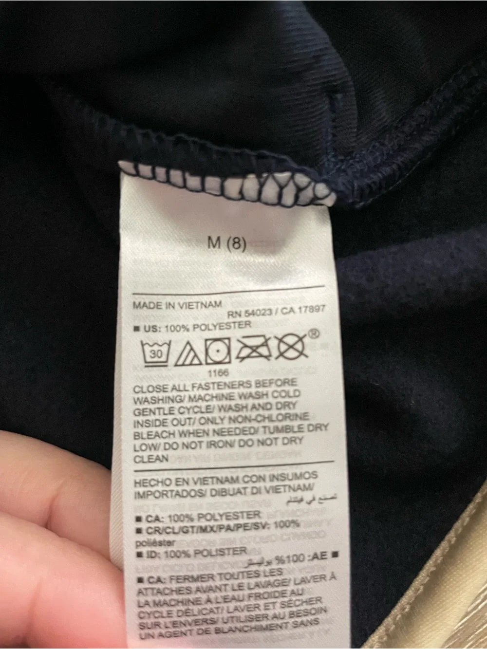 Old Navy Boys Navy Quarter-Zip Fleece Pullover